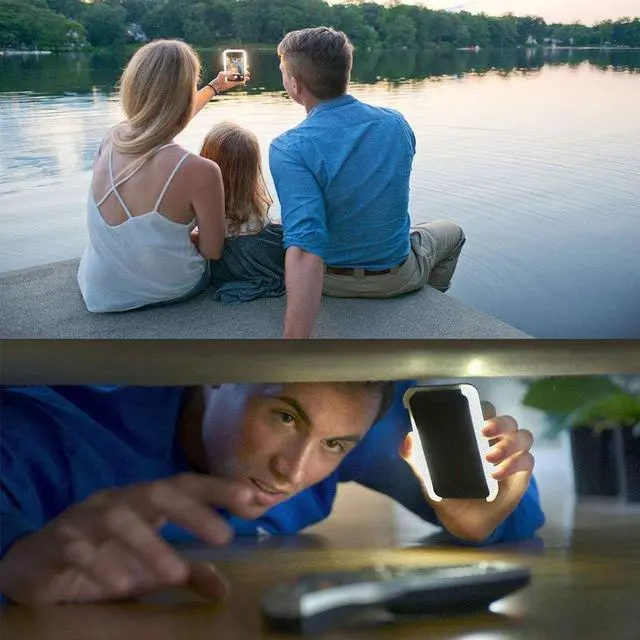 Alt view image 5 of 7 - LED Light up case for iPhone 14 pro max,LED Illuminated Selfie Light[Rechargeable],Great for a Bright Selfie Light Up Case Cover (for iPhone 14 pro max-Black)