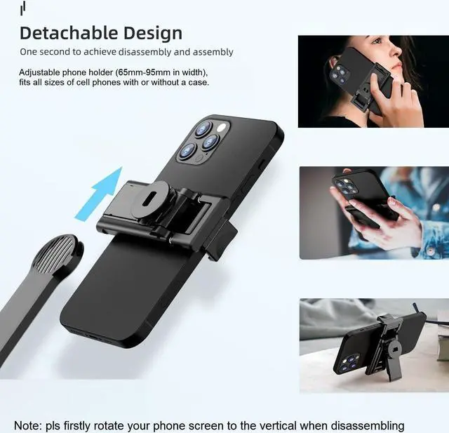 Alt view image 5 of 6 - Selfie Stick with Tripod Stand and Remote - 42" Extendable Selfie Stick for iPhone 15 14 13 12 Pro Max Android Galaxy S23 S22 Portable Selfie Phone Holder iPhone Stick for Video Recording