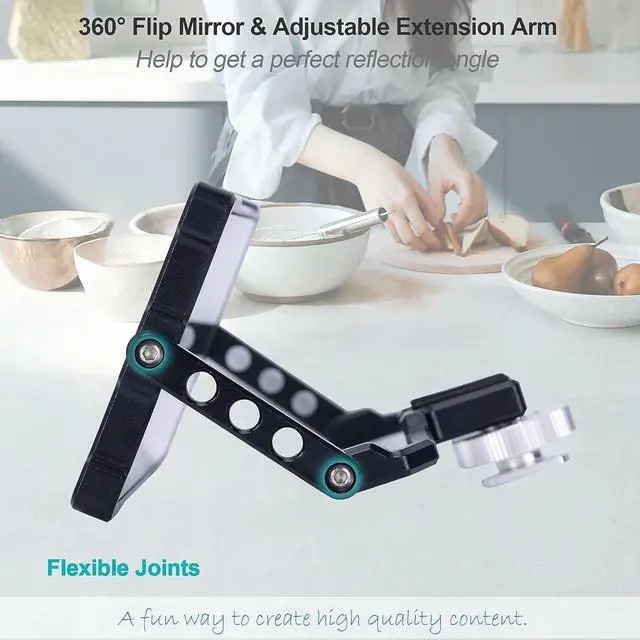 Alt view image 2 of 7 - NICEYRIG Vlog Vlogging Selfie Mirror [Plus Version] for iPhone 14/13/12/11 Pro Max 6.1'' 6.7'', YouTube TikTok Instagram Livestream Video Recording and Selfie Shot - 534