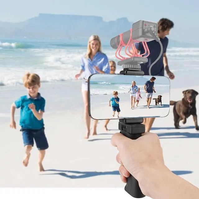 Alt view image 4 of 7 - Universal Ergonomic Anti-Falling Cell Phone Smartphone Hand Grip Stabilizer w/Safety Strap, Portable Selfie Stick Handheld Vlogging Holder Mount for 60-85mm Width iPhone Samsung Tracfone Android