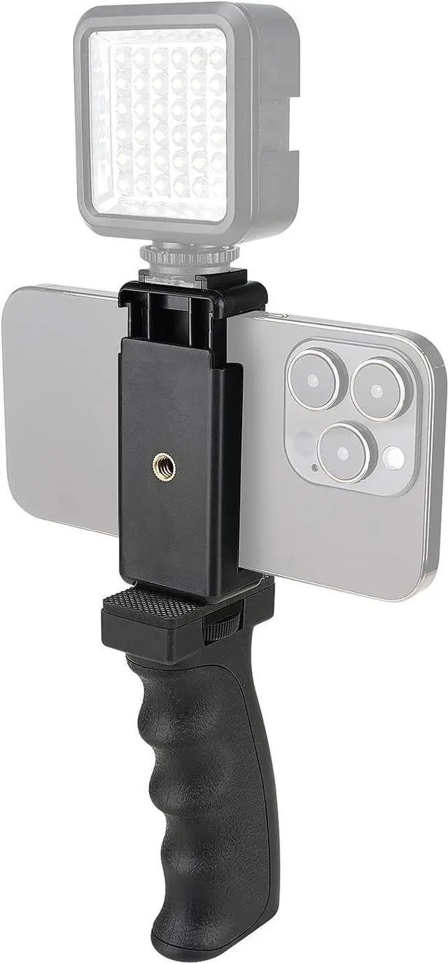 Alt view image 6 of 7 - Universal Ergonomic Anti-Falling Cell Phone Smartphone Hand Grip Stabilizer w/Safety Strap, Portable Selfie Stick Handheld Vlogging Holder Mount for 60-85mm Width iPhone Samsung Tracfone Android