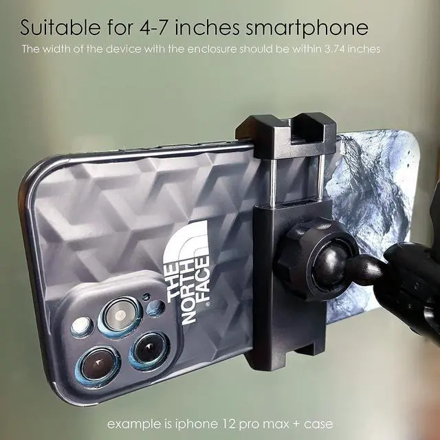 Alt view image 6 of 6 - Universal Mirror Shower Phone Holder, Multi-Directional Dual 360 Degree Rotating Suction Cup Phone Wall Mount stand, Tiktok Youtube Vlog Video Recording Kit, airplane travel essentials accessories