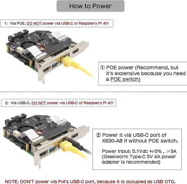 Alt view image 4 of 7 - KVM-A8 PCIe Version for Raspberry Pi 4 Model B KVM Over IP Support KVM V3 PoE ATX HDMI CSI (Unassembled and Not Include Raspberry Pi 4/SD Card/Power Adapter)