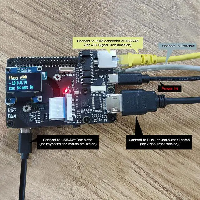 Alt view image 3 of 7 - Geekworm KVM-A3 Kit for Raspberry Pi 4 Open Source KVM Over IP (Not Include Raspberry Pi 4)