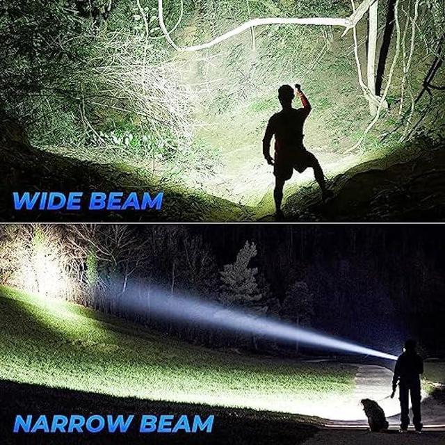 Flashlights Rechargeable, Super Bright 900000 Lumens Flashlights with USB  Cable, Brightest LED Flashlight for Emergencies, IPX6 Waterproof 7 Light