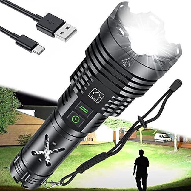 Led Brightest Flashlights High Lumens Rechargeable, 250000 Lumens