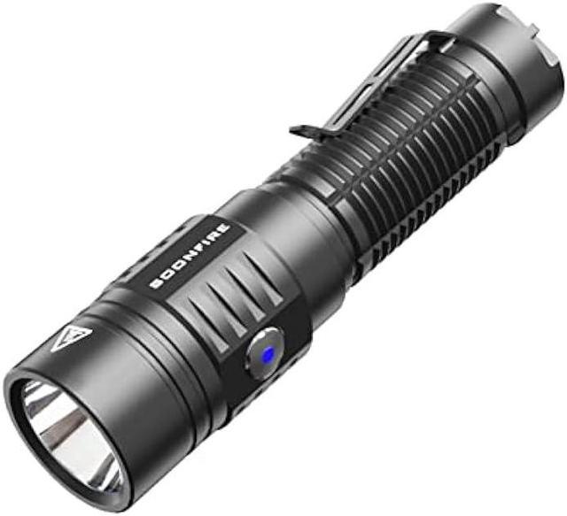 High Power Super Bright Rechargeable Flashlight, 2000 Lumens White