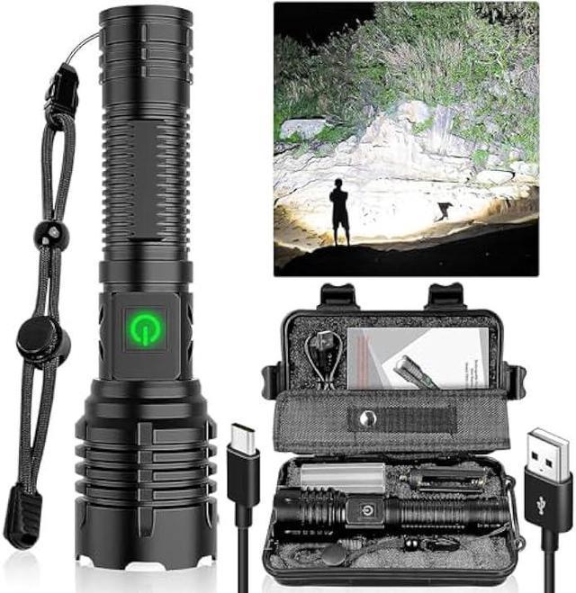 LED Tactical Flashlights High Lumens Zoomable 5 Modes Bright LED