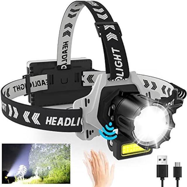 Headlamp, Powerful LED Headlamp with Motion Sensor, IPX6