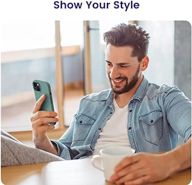 Alt view image 5 of 6 - OTOFLY Designed for iPhone 14 Case, Silicone Shockproof Slim Thin Phone Case for iPhone 14 6.1 inch (Pine Green)