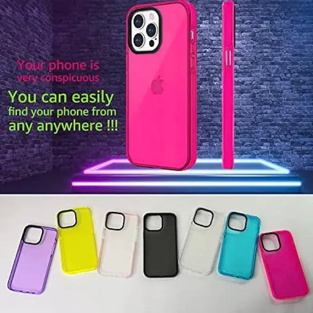 Alt view image 5 of 6 - Neon Clear Case Cute Retro Vibrant Design Phone Cases for Women 80s Accessories,Camera Protector Cover Soft Silicone Shockproof Protective Case for iPhone 14 Pro MAX 6.7inch