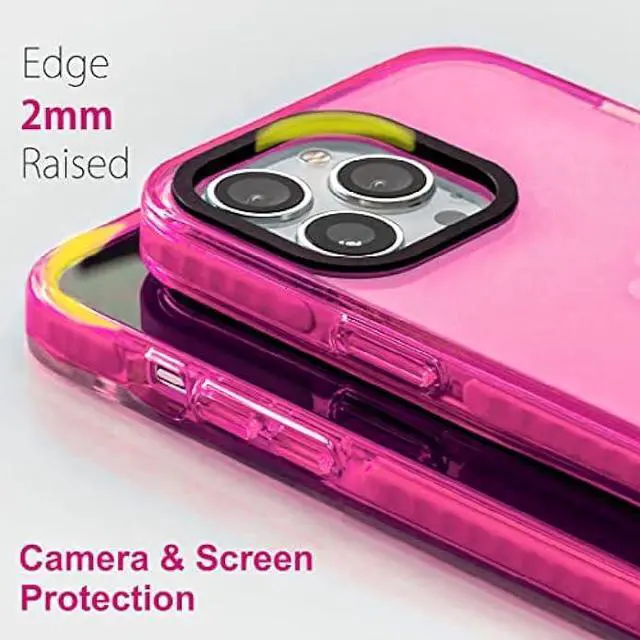 Alt view image 6 of 6 - Neon Clear Case Cute Retro Vibrant Design Phone Cases for Women 80s Accessories,Camera Protector Cover Soft Silicone Shockproof Protective Case for iPhone 14 Pro MAX 6.7inch