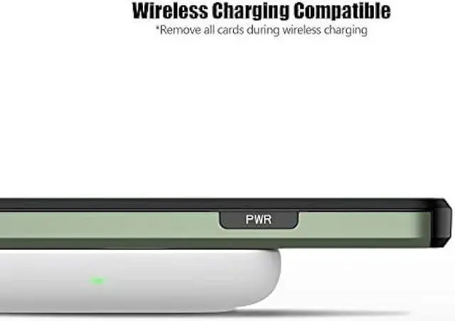 Alt view image 6 of 6 - Nvollnoe for iPhone 13 Pro Case with Card Holder Heavy Duty Protective Dual Layer Shockproof Hidden Card Slot Slim Wallet Case for iPhone 13 Pro for Men&Women(Green)