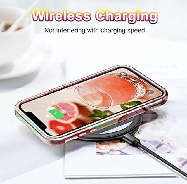 Alt view image 5 of 6 - Btscase for iPhone 11 Pro Max Case 6.5 inch,Marble Pattern 3 in 1 Heavy Duty Shockproof Full Body Hard PC+Soft Silicone Drop Protective Women Girls Cover, Rose Gold