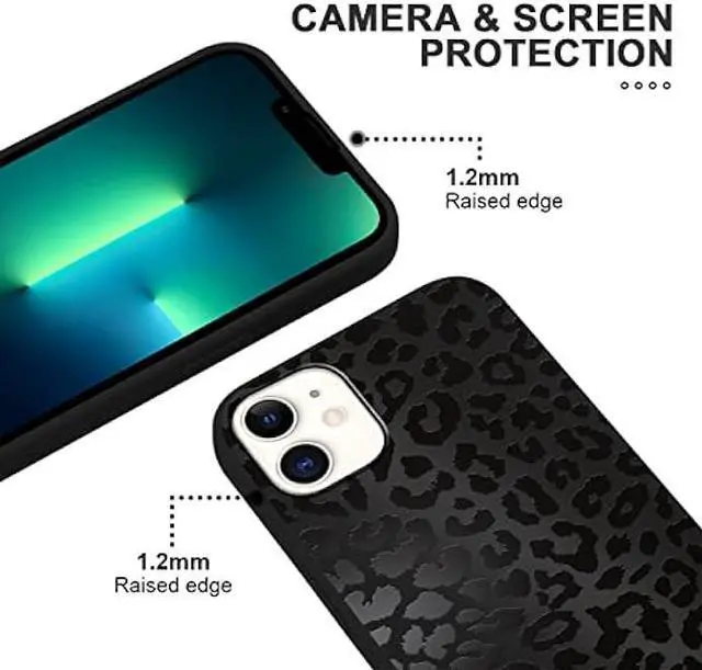 Alt view image 3 of 6 - RUMDEY 2 Pack Cute Cheetah Print for Apple iPhone 11 6.1 Inch Phone Case,Luxury Leopard Pattern Design Cases Soft Silicone Slim TPU Shockproof Protective Bumper Cover for Women Girls-Black & White