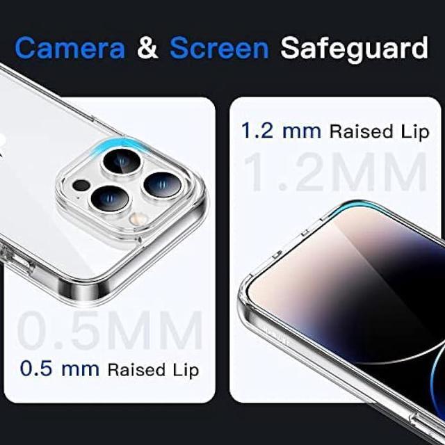 Alt view image 5 of 6 - JETech Case for iPhone 14 Pro 6.1-Inch (NOT for iPhone 14 Pro Max 6.7-Inch), Non-Yellowing Shockproof Phone Bumper Cover, Anti-Scratch Clear Back (Clear)