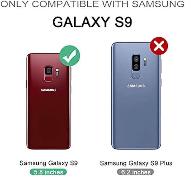 Alt view image 2 of 6 - Dexnor for Samsung Galaxy S9 Case, [Built in Screen Protector and Kickstand] Heavy Duty Military Grade Protection Shockproof Protective Cover for Samsung Galaxy S9 Black