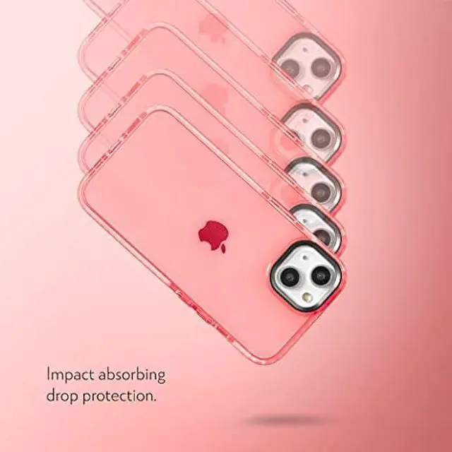Alt view image 6 of 7 - SteepLab Barrier Case for iPhone 13 (2021, 6.1 Screen) - Impact Absorbing Case with Full Body Protection and Raised Bezel (Subtle Pink Peach)