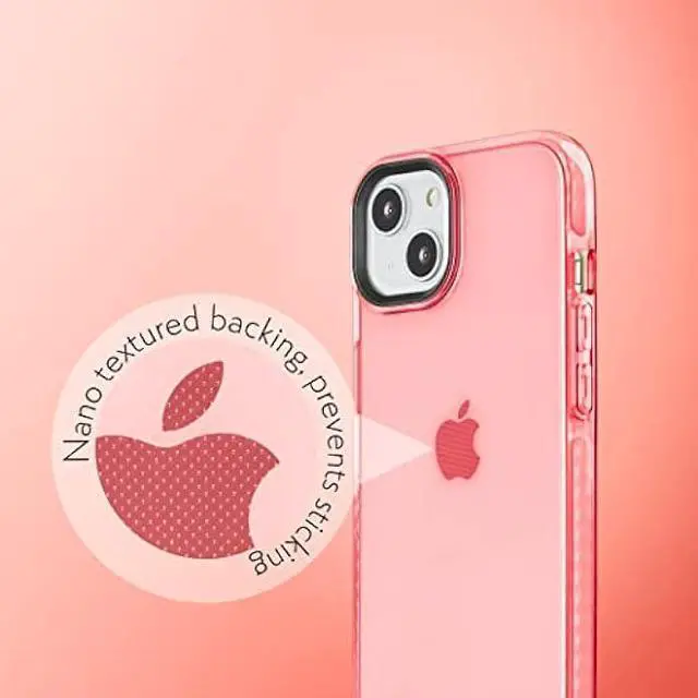 Alt view image 5 of 7 - SteepLab Barrier Case for iPhone 13 (2021, 6.1 Screen) - Impact Absorbing Case with Full Body Protection and Raised Bezel (Subtle Pink Peach)