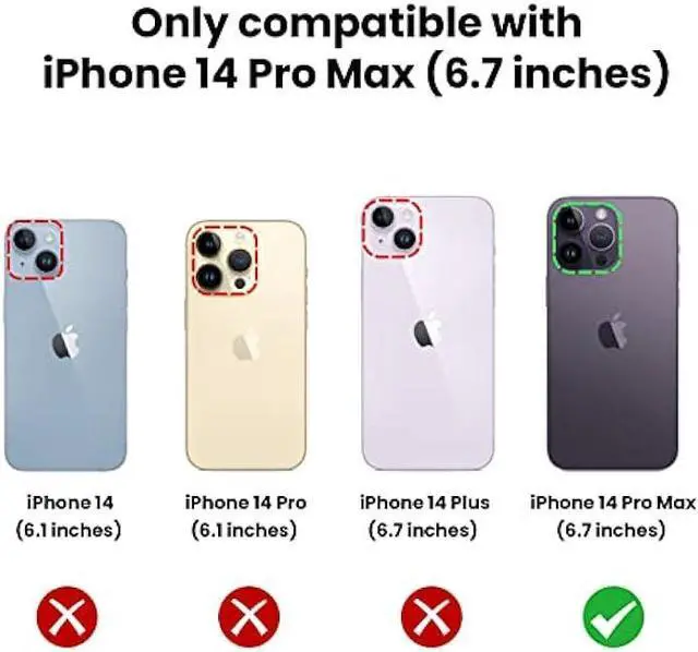 Alt view image 2 of 6 - VEGO for iPhone 14 Pro Max Case, iPhone 14 Pro Max Kickstand Case with Slide Camera Cover Built-in 360° Rotate Ring Stand Magnetic Shockproof Phone Cover Case for iPhone 14 Pro Max 6.7 2022 - Black