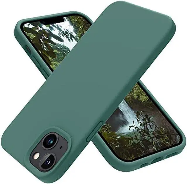 Main image of OTOFLY Designed for iPhone 14 Case, Silicone Shockproof Slim Thin Phone Case for iPhone 14 6.1 inch (Pine Green)