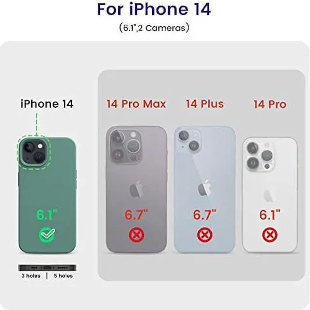 Alt view image 6 of 6 - OTOFLY Designed for iPhone 14 Case, Silicone Shockproof Slim Thin Phone Case for iPhone 14 6.1 inch (Pine Green)