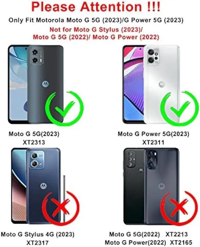 Alt view image 2 of 6 - for Motorola Moto G Power 5G 2023 & Moto G 5G 2023 Case with Tempered Glass Screen Protector[1 Pack], Dual Layer Full Body Heavy Duty Rugged Shockproof Protective Phone Cover, Dark Green