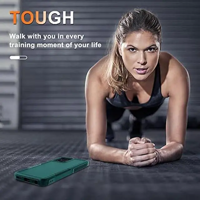 Alt view image 6 of 6 - for Motorola Moto G Power 5G 2023 & Moto G 5G 2023 Case with Tempered Glass Screen Protector[1 Pack], Dual Layer Full Body Heavy Duty Rugged Shockproof Protective Phone Cover, Dark Green