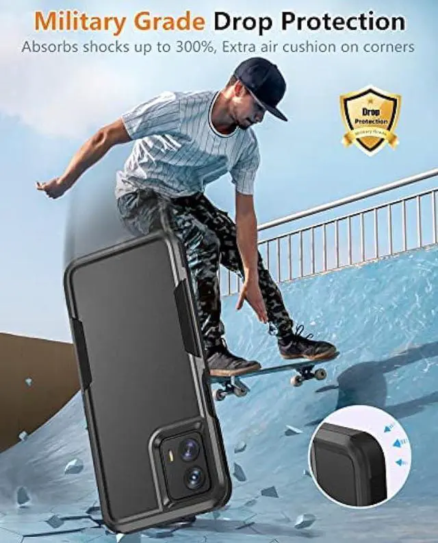 Alt view image 2 of 6 - JXVM for Motorola Moto G-Power/G-5G Case 2023: Dual Layer Heavy Duty Tough Rugged Lightweight Slim Shockproof Protective Phone Case | Durable Phone Cover for Moto G Power & G 5G 6.5inch 2023 (Black)