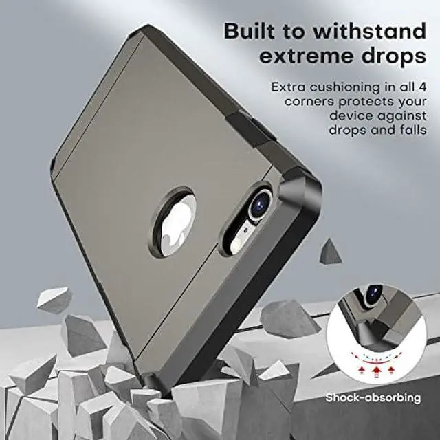 Alt view image 3 of 7 - ImpactStrong iPhone 7/8 Case, Heavy Duty Dual Layer Protection Cover Heavy Duty Case for Apple iPhone 7/8 (Gun Metal)