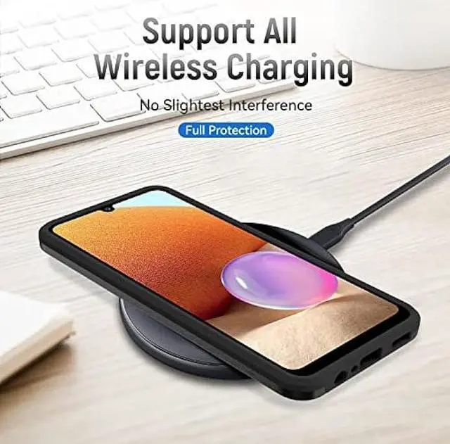 Alt view image 6 of 6 - Warsia for Galaxy A13 5G Case, Samsung Case with Screen Protector,Heavy-Duty Tough Rugged Shockproof Protective Phone, Black