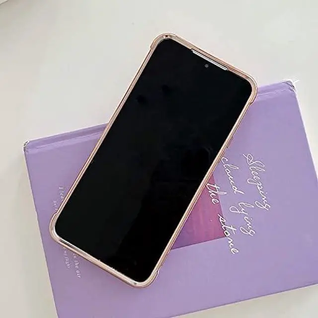 Alt view image 4 of 6 - phylla Compatible with Samsung Galaxy S21 FE 6.4 5g Phone Case Luxury Plating Cute Love Heart Side Small Pattern Case Full Camera Protection Soft Silicone Shockproof Bumper Cover (Purple)