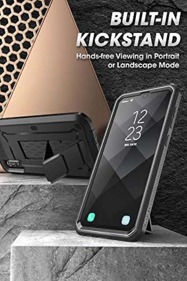 Alt view image 3 of 7 - SUPCASE Unicorn Beetle Pro Series Phone Case for Samsung Galaxy A50/A30s, Built-in Screen Protector Full-Body Rugged Holster Case for Galaxy A50 2019 Release (Black)