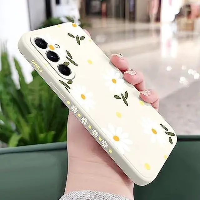Alt view image 2 of 7 - LEECG for Samsung Galaxy A54 5G Case, Flowers Butterfly for Girl Galaxy A54 Case, Anti Slip Shockproof Flexibility Soft Protective Protector for A54 5g Phone Case-White1