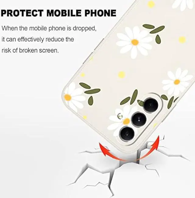 Alt view image 4 of 7 - LEECG for Samsung Galaxy A54 5G Case, Flowers Butterfly for Girl Galaxy A54 Case, Anti Slip Shockproof Flexibility Soft Protective Protector for A54 5g Phone Case-White1