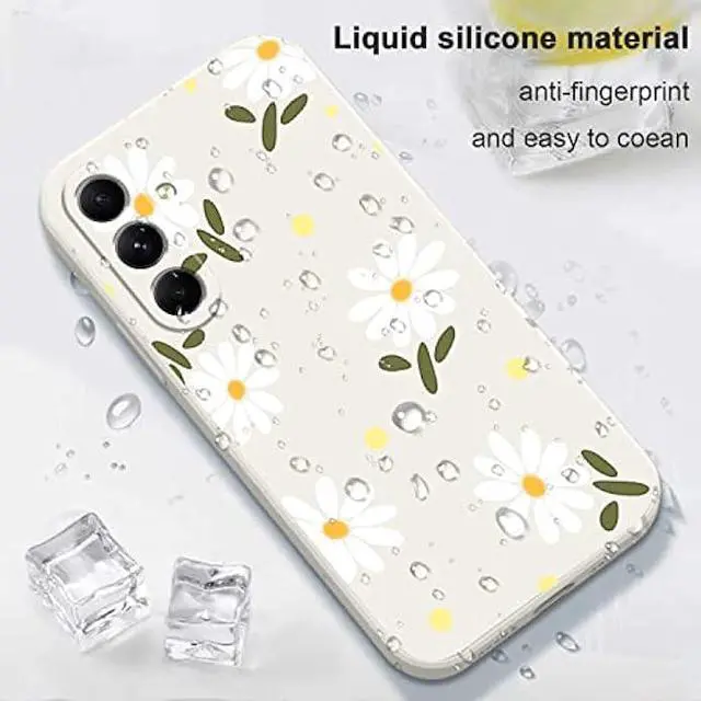 Alt view image 6 of 7 - LEECG for Samsung Galaxy A54 5G Case, Flowers Butterfly for Girl Galaxy A54 Case, Anti Slip Shockproof Flexibility Soft Protective Protector for A54 5g Phone Case-White1