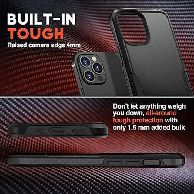 Alt view image 3 of 6 - NTG [1st Generation Designed for iPhone 12 Pro Max Case, Heavy-Duty Tough Rugged Lightweight Slim Shockproof Protective Case for iPhone 12 Pro Max 6.7 Inch Black