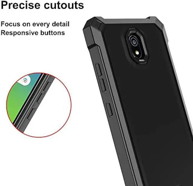 Alt view image 5 of 7 - Ailiber for Nokia C100 Phone Case, Nokia C100 Case with Screen Protector, 2 Layer Structure Protection, Shock-Absorbing Corners TPU Bumper, Heavy Duty Full Body Protective Cover for Nokia C100-Black