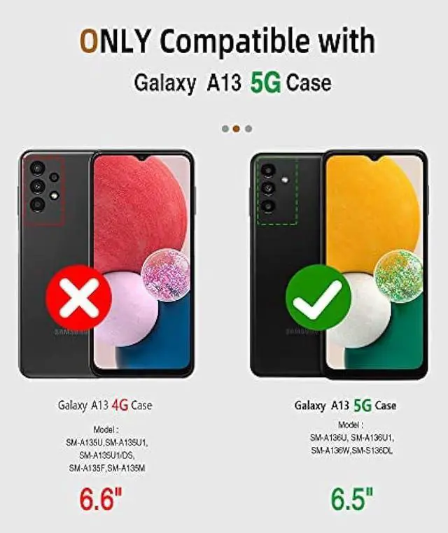 Alt view image 2 of 6 - for Samsung Galaxy A13 5G Case: TPU Soft Shock Proof Protection | Matte Textured Design Shell - Heavy Duty Military Grade Rugged Cell Phone Protective Cover with Kickstand for A13 5G (Black)