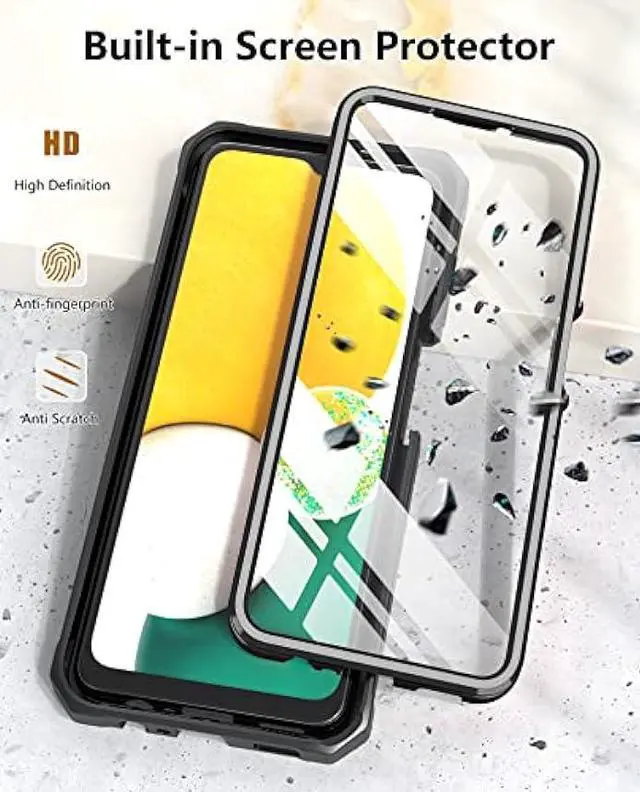 Alt view image 4 of 6 - for Samsung Galaxy A13 5G Case: TPU Soft Shock Proof Protection | Matte Textured Design Shell - Heavy Duty Military Grade Rugged Cell Phone Protective Cover with Kickstand for A13 5G (Black)