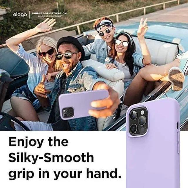 Alt view image 6 of 7 - elago Compatible with iPhone 12 Pro Max Case, Liquid Silicone Case for iPhone 12 Pro Max 6.7 Inch [Purple] - Full Body Protection (Screen & Camera Protection)
