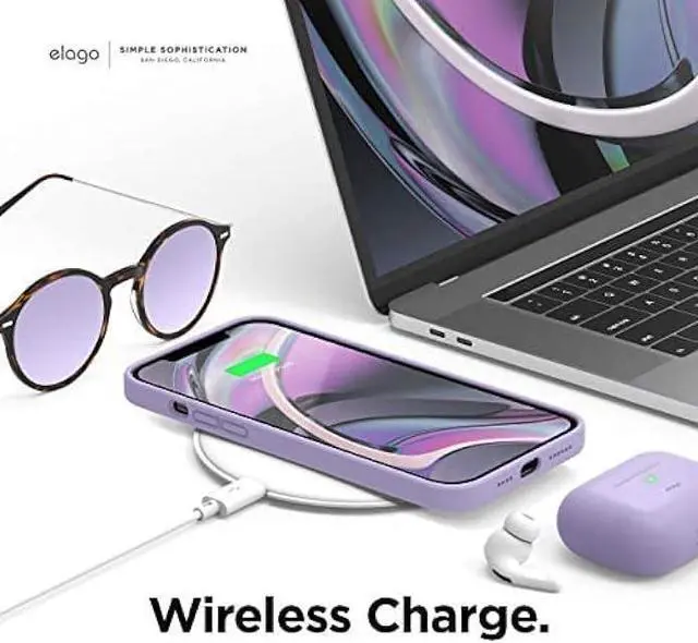 Alt view image 7 of 7 - elago Compatible with iPhone 12 Pro Max Case, Liquid Silicone Case for iPhone 12 Pro Max 6.7 Inch [Purple] - Full Body Protection (Screen & Camera Protection)