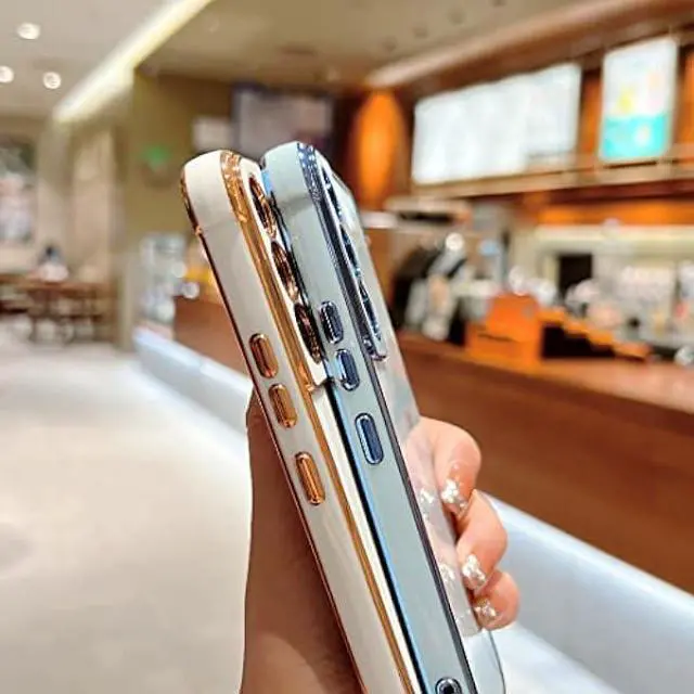 Alt view image 2 of 5 - ZTOFERA Designed for Samsung Galaxy S21 Plus 5G Case,Cute Plating Edge Love Hearts Pattern with Camera Lens Protection Phone Cover for Girls Women,Pink