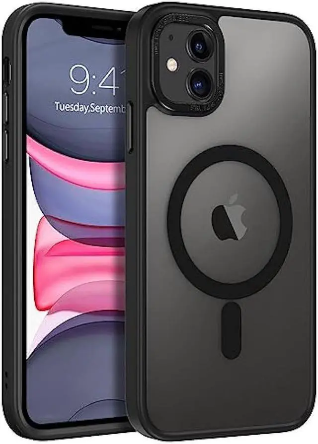 Main image of BENTOBEN iPhone 11 Phone Case, Phone case iPhone 11 Magnetic Case [Compatible with MagSafe] Translucent Matte Slim Shockproof Anti-Fingerprint Anti-Scratch Protective Cover for iPhone 11 6.1 Black