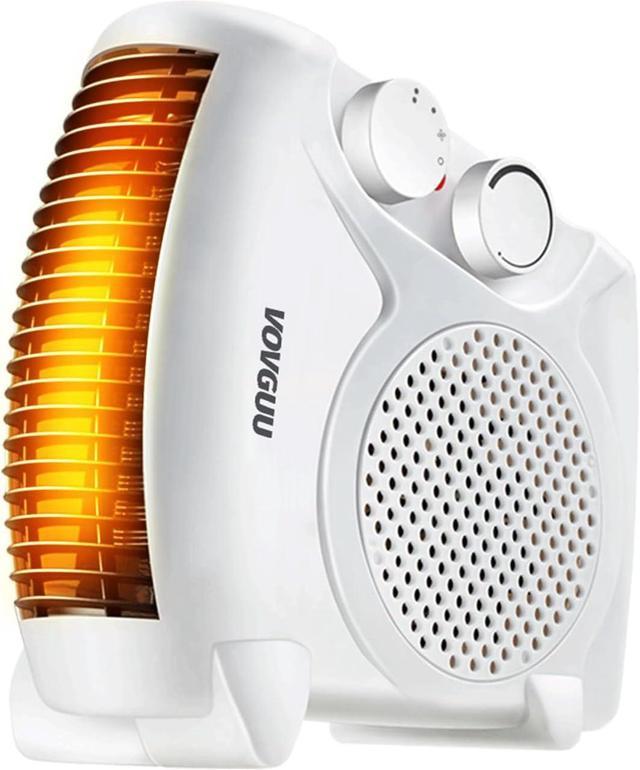 VOVGUU Small Space Heater with Thermostat, Heat Up 200 Square Feet for  Space heater Office Room Desk Indoor Use, 1500W/750W Safe and Quiet Ceramic  Small Portable Heater Fan 