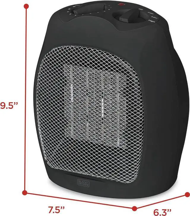 Alt view image 2 of 7 - BLACK+DECKER Small Space Heater, 1500W Ceramic Heater for Indoor Use