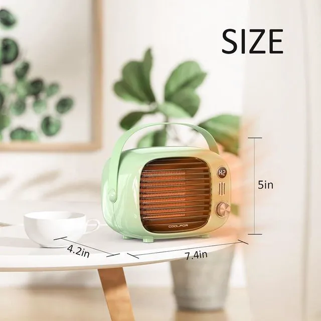 Alt view image 5 of 7 - Coolfor Space Heater, 800W/500W Ceramic Heater with Tip-Over Protection