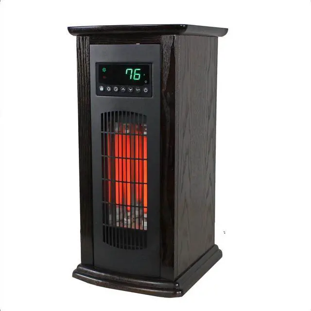 Alt view image 3 of 7 - LifeSmart LifePro 1500W Infrared Quartz Indoor Home Tower Space Heater with Adjusting Temperatures and Remote Controls, Black (2 Pack)