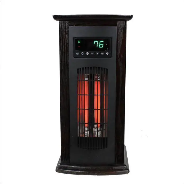 Alt view image 4 of 7 - LifeSmart LifePro 1500W Infrared Quartz Indoor Home Tower Space Heater with Adjusting Temperatures and Remote Controls, Black (2 Pack)