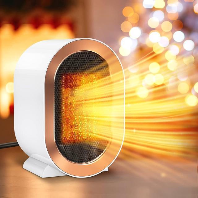 Mini Space Heater,Fast & Energy Efficient Desktop Heater for Indoor  Use,Portable Quiet & Small Ceramic Electric Heater for Home Bedroom Office  Tables